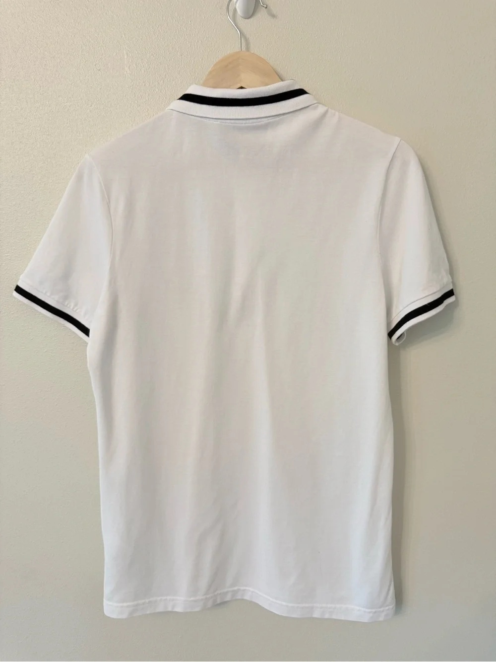 Gucci Dog Cat Patch Polo Shirt White Black Stripe Rare Alessandro Michele Size S